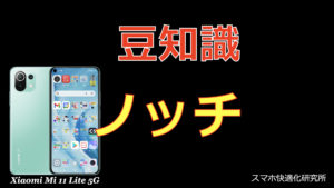 Xiaomi Mi 11 Lite 5G のパンチホール型のノッチ表示は二通りあります 